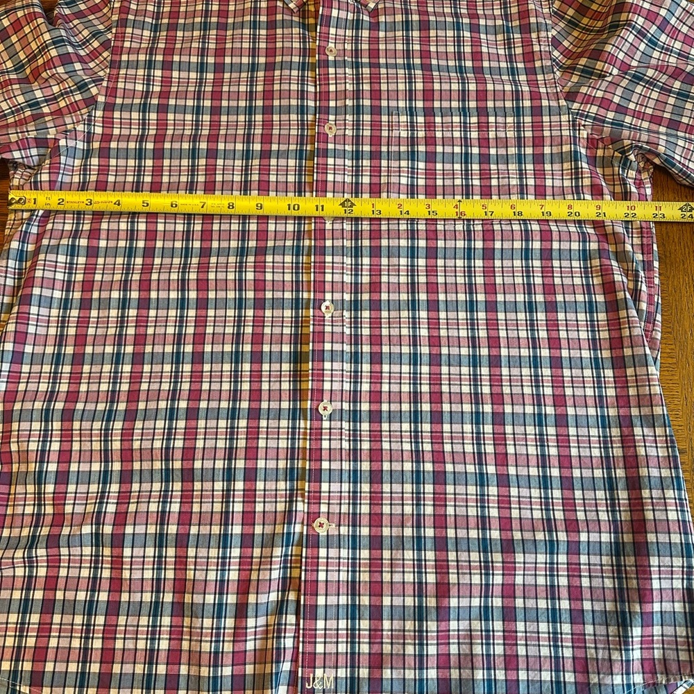 Johnston & Murphy Pink and Blue Plaid Shirt - Picture 7 of 8